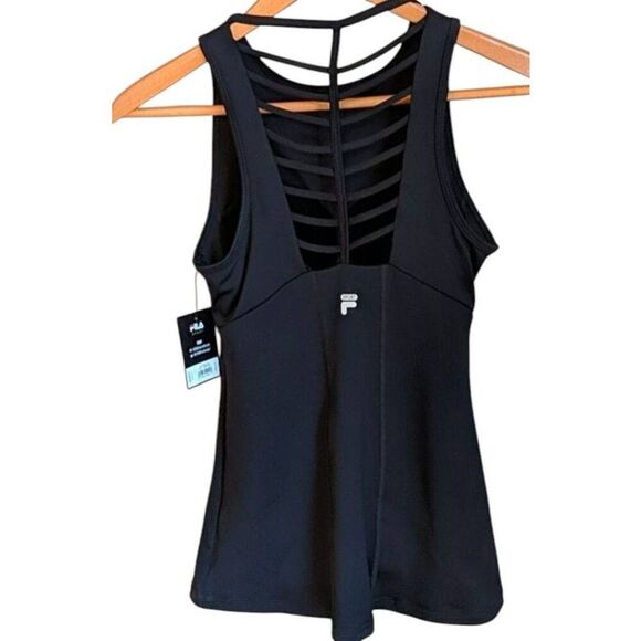 FILA Sport Women's Strappy Tank Built-in Bra XS Blk - Picture 7 of 7